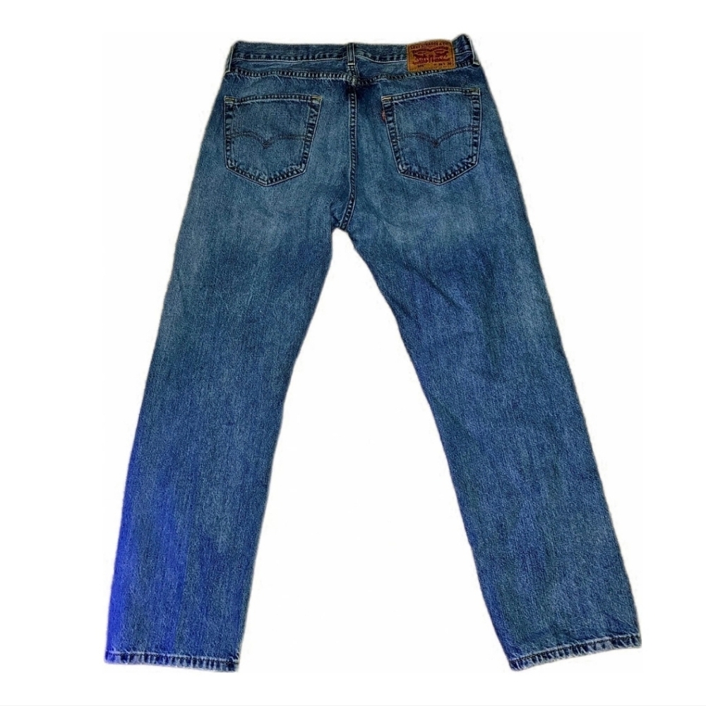 Levis 505 Jeans Vintage Y2k Regular Mens 34x29 Blue Straight Red Tab Grunge